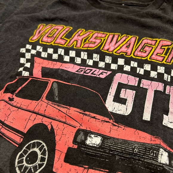 Charcoal Grey Official Volkswagen Cotton Graphic T-Shirt with Vintage Look - Picture 2 of 7